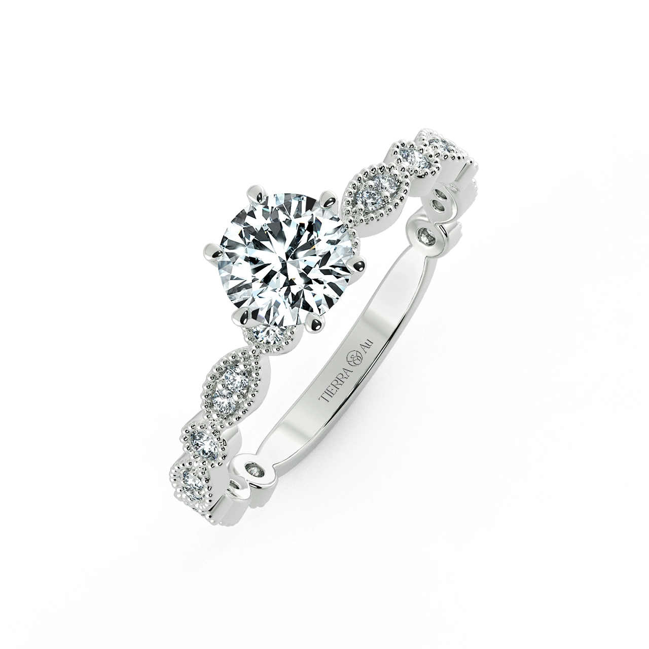 Solitaire Engagement Ring with Eternity Band NCH1801 3